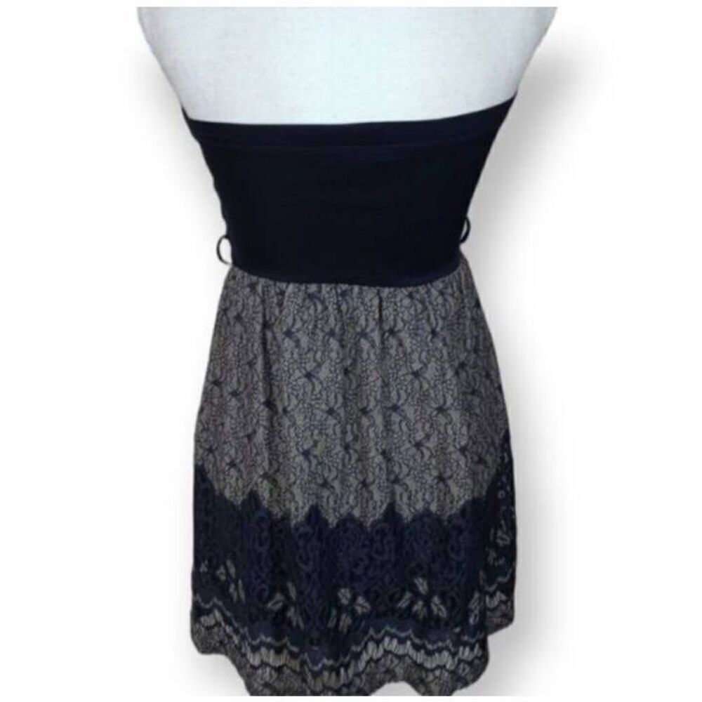 JANUARY 7 NAVY & WHITE STRAPLESS DRESS SZ.S EUC BELT NOT INCLUDED. - Picture 6 of 7